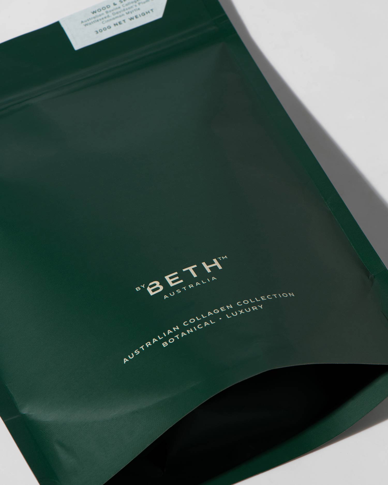 WOOD & SPICE <br>Bovine Collagen with Wattleseed, Davidson’s Plum & Cinnamon Myrtle Refill Pouch 300g - ByBeth.com