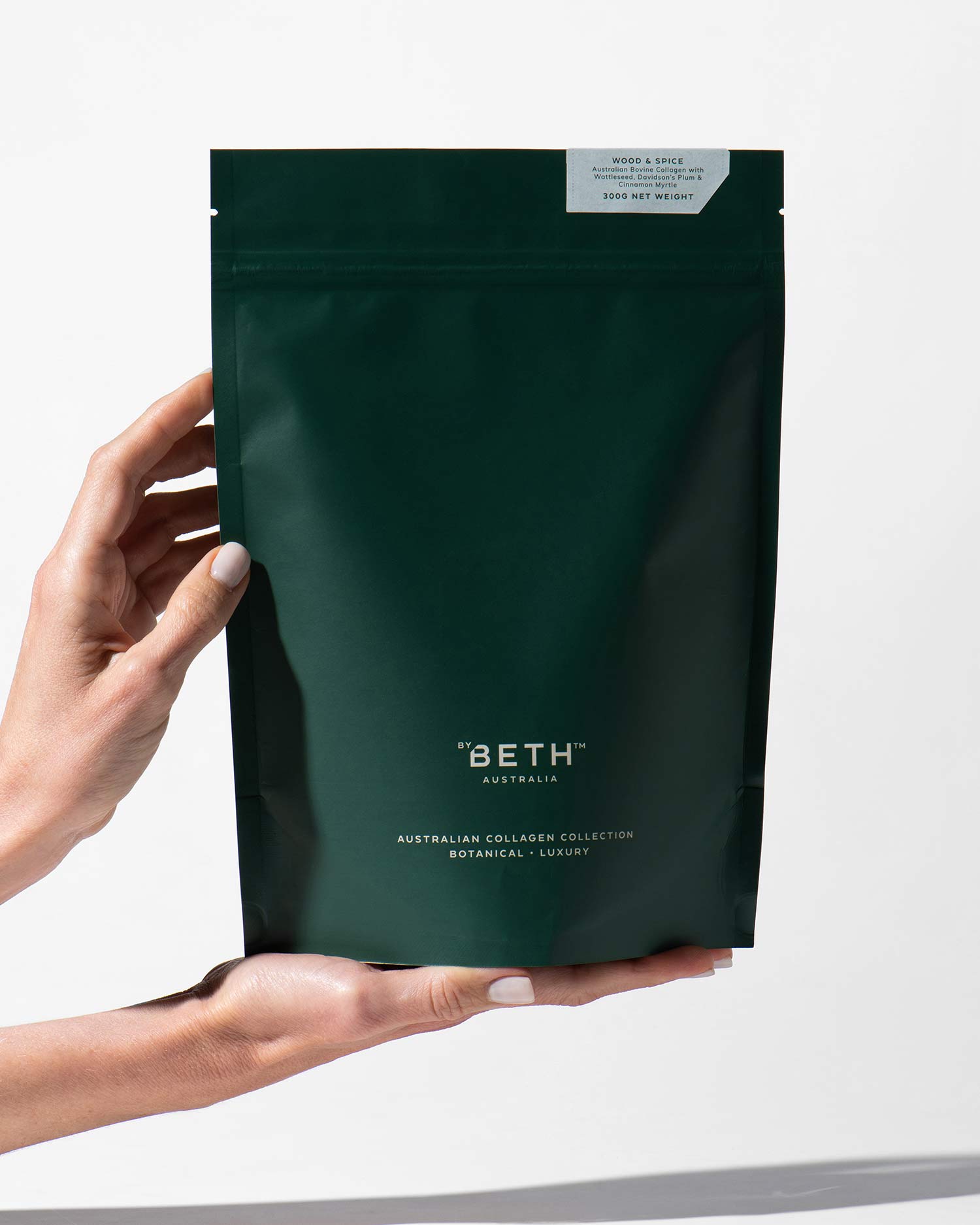 WOOD & SPICE <br>Bovine Collagen with Wattleseed, Davidson’s Plum & Cinnamon Myrtle Refill Pouch 300g - ByBeth.com
