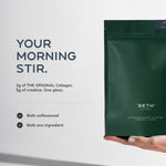 Your morning stir: 2g of THE ORIGINAL Collagen and 5g of creatine in one glass