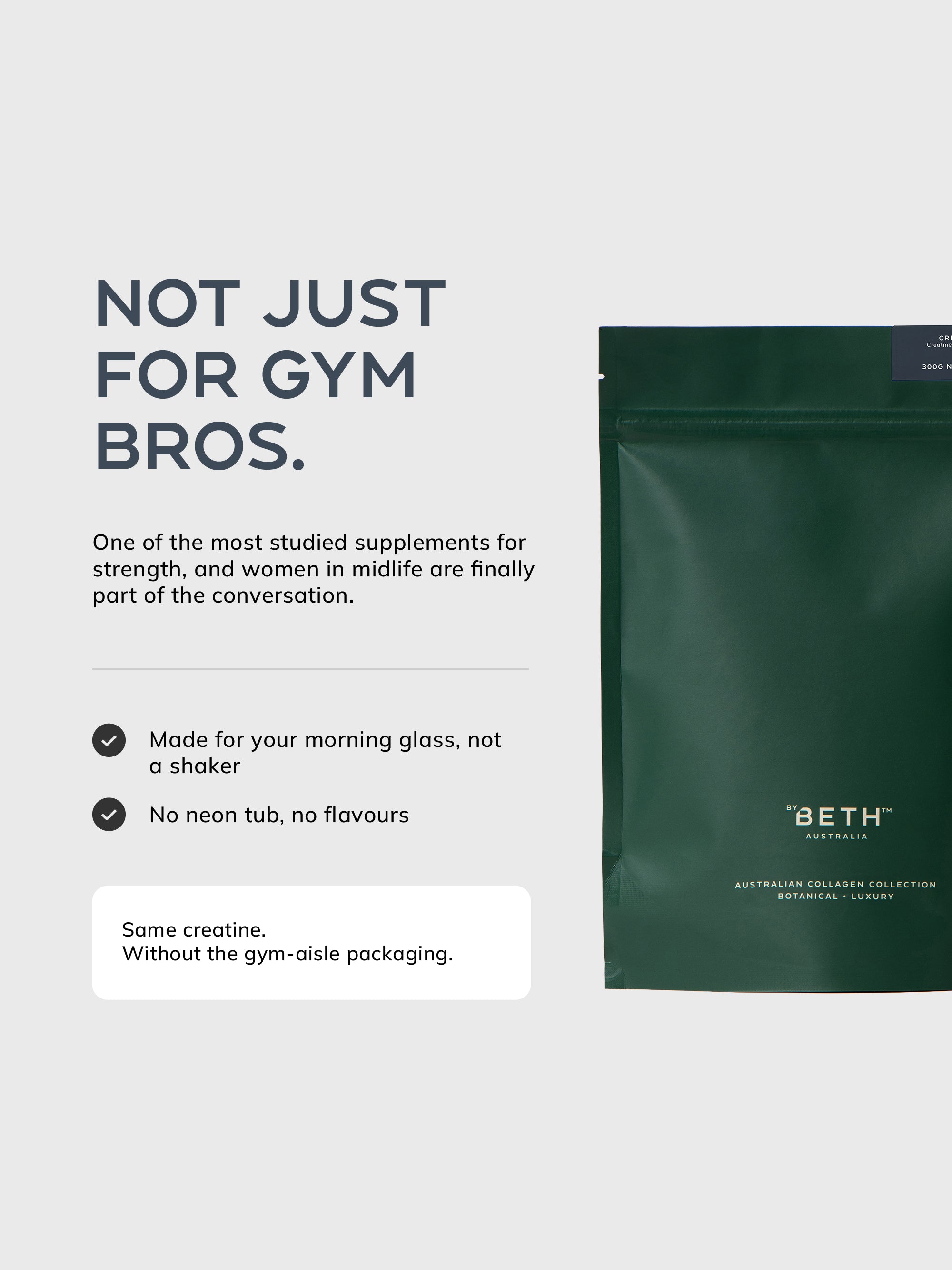 Not just for gym bros: unflavoured creatine made for your morning glass