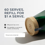 60 serves, refill with the pouch for $1 a serve