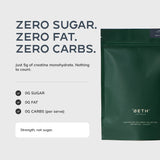 Zero sugar, zero fat, zero carbs per 5g serve