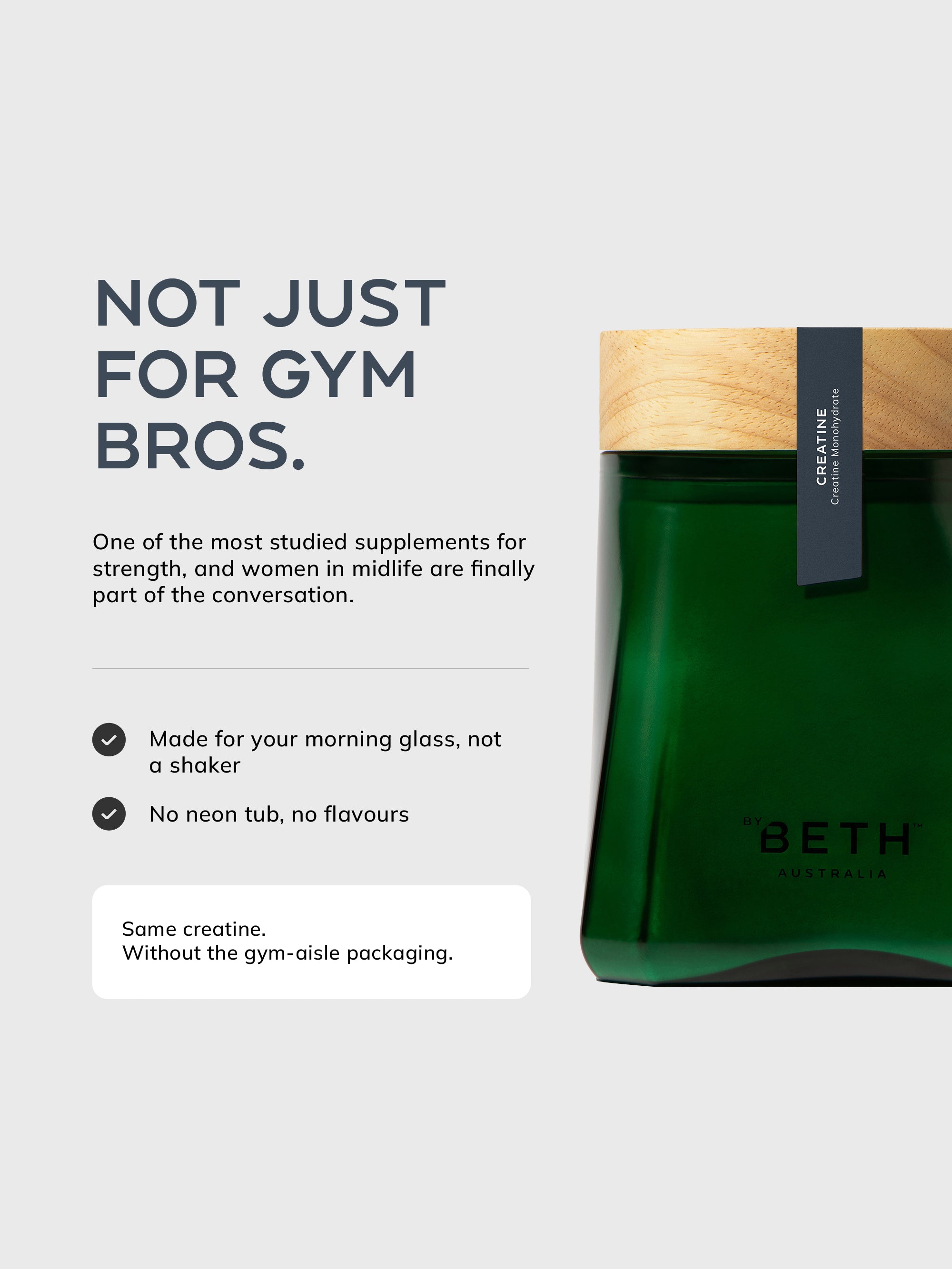 Not just for gym bros: unflavoured creatine made for your morning glass