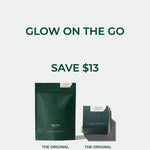Glow On The Go bundle: The Original collagen refill pouch 300g and The Original 14 sachets. Save $13