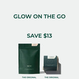 Glow On The Go bundle: The Original collagen refill pouch 300g and The Original 14 sachets. Save $13