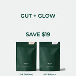 Gut + Glow bundle: The Original collagen refill pouch 300g and Gut Ritual+ refill pouch 300g. Save $19