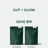 Gut + Glow bundle: The Original collagen refill pouch 300g and Gut Ritual+ refill pouch 300g. Save $19