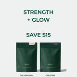 Strength + Glow bundle: The Original collagen refill pouch 300g and creatine monohydrate pouch 300g. Save $15