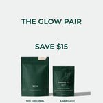The Glow Pair bundle: The Original collagen refill pouch 300g and Kakadu C+ vitamin C capsules. Save $15