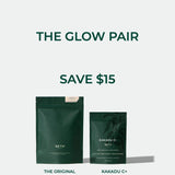The Glow Pair bundle: The Original collagen refill pouch 300g and Kakadu C+ vitamin C capsules. Save $15