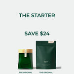 The Starter bundle: The Original collagen glass vessel 300g and refill pouch 300g. Save $24